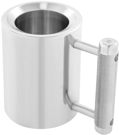 Lightakai 8kg Edelstahlbecher, 300ml Hantel-Schwerer Becher mit Textured Handle, Fitness-Trinkflasche für Fitnessstudios, Büros, Wohnzimmer
