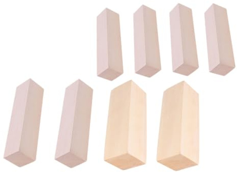 OSOLADY Unbehandelte Schnitzblöcke 8 Stück Kleine Glatte Selbstgemacht Holzplatten für Bastelarbeiten Holzrohlinge für Holzschnitzerei 3d puzzle Holzornamente
