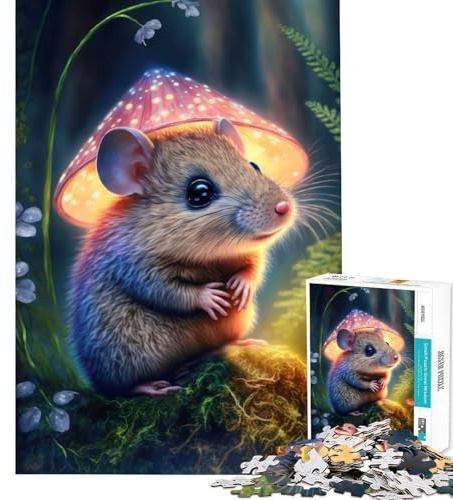 1000-teiliges Puzzle für Teenager Die kleine Maus im Wald Praktisches herausforderndes Spiel Spielzeug Geburtstagsgeschenk Heimdekoration (Größe 38x26cm)