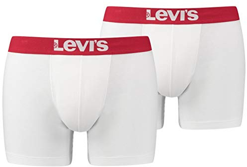 4 er Pack Levis Boxer Brief Boxershorts Men Herren Unterhose Pant Unterwäsche, Farbe:317 - White/White, Bekleidungsgröße:XL