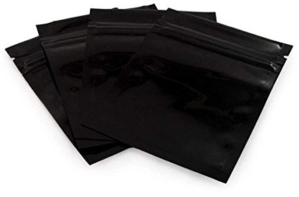 100Pcs Black Mylar Bags Double-Sided Aluminum Foil Sample Pouches for Food Storage & Sample Packing(10x15cm)