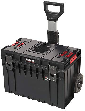 Trend 38L Pro Storage System Modularer Wagen mit Rädern, robuste und vielseitige Aufbewahrungslösung für Baustellen, MS/P/CART
