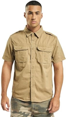 Brandit Vintage Shirt Short Sleeve, color: camel, size: 6XL
