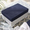 Modway EEI-3971-LGR-NAV Conway Patio Wicker Rattan Ottoman, Light Gray Navy