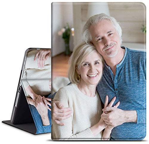 SHUMEI Custom Photo for iPad 9.7 Inch 2018/2017 iPad 6, iPad 5 Case, Microfiber Lining Soft TPU Back Case Auto Sleep/Wake iPad Pro Smart Cover Protective Leather Personalized Picture