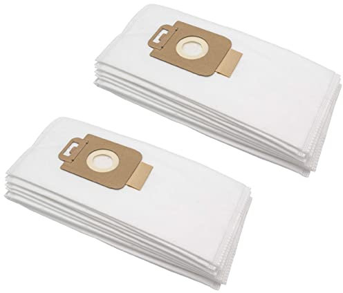vhbw 20x sacs compatible avec Nilfisk Elite P Superior, Extreme, Extreme 150, Extreme Care aspirateur - microfibres non tissées, blanc