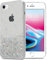Cadorabo Hülle kompatibel mit Apple iPhone 7/7S/8/SE 2020 Rundumschutz TPU Silikon Case Mädchen Glitzer Strass Design Kratzfest Weiche Gummi Bling Schutzhülle für iPhone 7/7S/8/SE 2020 in Transparent