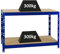 PROREGAL Werkbank Tiger | 300kg pro Fachboden | HxBxT 90x140x60cm | Blau | Höhenverstellbar Werktisch Arbeitstisch Steckmontage Packtisch