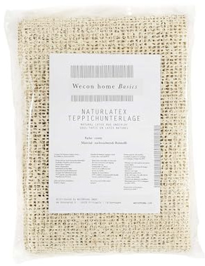 Wecon Home Individuell zuschneidbare Antirutsch-Unterlage für Indoor Teppiche (160 x 230 cm, beige)