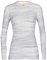 Icebreaker Damen Women's 200 Oasis L/S Crewe Ski Tracks Merinounterwäsche Grau M