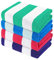 Exclusivo Mezcla 4-Pack Large Microfiber Beach Towels Set, Quick Dry,Pool/Swimming/Bath Towel for Adults/Kids (Blue/Hot Pink/Green/Navy, 76cm x 152cm), Lightweight and Highly Absorbent