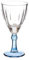 Vivalto Juego de 6 copas de vino de cristal, capacidad de 275 ml, color azul