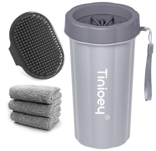 Dog Paw Cleaner for Large Dogs (with 3 Absorbent Towels), Dog Paw Washer Muddy Paw Cleaner, Pet Foot Cleaner