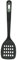 Fackelmann Espátula ranurada profesional, multifuncional, espátula de cocina, cabezal de función PBT, mango TPR, 34,5 x 8,8 x 6 cm, negro y gris