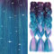 Ombre Braiding Hair, Ombre Braiding Hair Extensions High Temperature Synthetic (C26-LSS, 24 Inch (Pack of 3)-LSS)