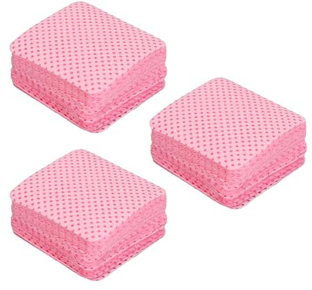 Gel Nail Polish Remover Pads, Soft Lint Nail Cleaning Pads 300 Pieces for Nail Art (PINK)