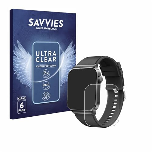 Savvies 6 Stück Schutzfolie für Donerton T50S Displayschutz-Folie Ultra-Transparent