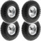 Buystarget 4X 10in Wheelbarrow Wheel Tyres Pneumatic Puncture Proof Solid Wheelbarrow Trailer Tires Garden Truck Wheel Replacement Tyre Trolley Wheels for Lawn Trolley Wagon Barrow Cart Trailer Truck