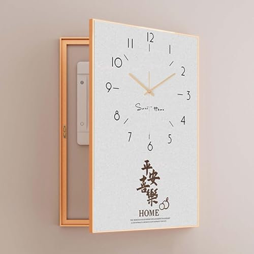 cache tableau electrique decoratif Boîte décorative amovible pour boîte électrique, couvercle de tableau de disjoncteur pour cacher le panneau électrique laid, boîte de distribution avec horloge pour