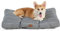 Bedsure Dog Bed Medium Washable -Waterproof Puppy Dog Bed Mattress for Small dogs with Oxford Fabric, Water Resistant Flat Pet Pillow Bed for Dog Crate, Grey Dog Mat Outdoor, 76x50x10cm