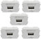 Koanhinn 5 paneles de carga para teléfono móvil, módulo de alimentación USB, 220 V hembra, transformador de 5 V, 2,1 A, enchufe de carga USB, adaptador de conmutación