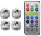 tuwiwol Kabellose LED Umgebungslicht Fernbedienung, Auto Fuß, bunte, wasserdichte, leuchtende Lampe, Aquarium Party Dekoration, 4 Lichter