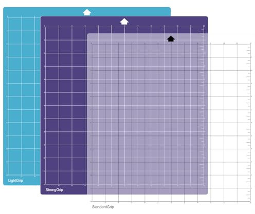 Zocipro Vinyl Schneidematte für Silhouette Cameo 4/3/2/1, 3 Stück 12x12 Zoll StandardGriff, Lichtgriff, Starker Griff, Quadratisch, Gerasterte, Selbstklebende, Rutschfeste Schnittmatte