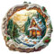 Blumuze Holzpuzzle Erwachsene, 3D Weihnachtshaus 1 Holz Puzzle, Holzpuzzle Einzigartige Tierform Puzzleteile,3D Christmas House Puzzle Holz Erwachsene mit Geschenkbox aus Holz 100 Stück(S-8.5*8.4in)