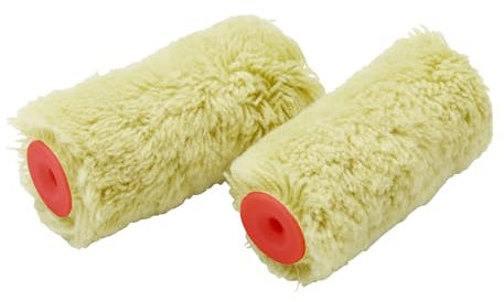 ProDec 4 inch Twin Pack Heavy Duty Woven Trade Professional Mini Rollers for A Smooth Finish Painting with Emulsion and Masonry Paints on Interior and Exterior Walls and Ceilings, 4