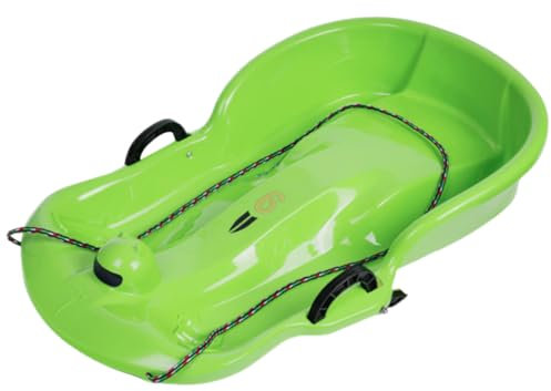 LYEAA Luge à Neige en Plastique Luge à Neige avec Corde de Traction Kid Downhill Sprinter Toboggan Luge à Neige 2 poignées Luge à Herbe Luge à Neige Luge à Sable pour Les Sports d'hiver