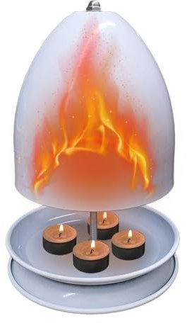 Chauffe-bougie en terre cuite - Chauffage de bougie chauffe-plat d'intérieur - Chauffage de bougie chauffe-plat - Four à bougies - Chauffage efficace à double paroi - Peut contenir jusqu'à 6 bougies
