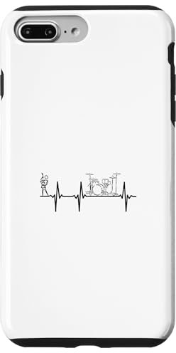 Coque pour iPhone 7 Plus/8 Plus Heartbeat Kit de batterie pour musicien