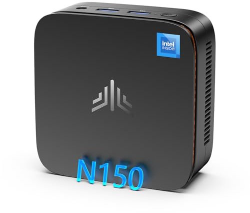 NiPoGi Essenx E1 Mini PC Twin Lake-N N150(Upgraded N100,up to 3.6GHz), Mini PC Windows 11 Pro 16 GB RAM 512 GB M.2SSD, Mini Computer 4KUHD Dual Display/WiFi/BT, Mini Desktop PC for Business, Office