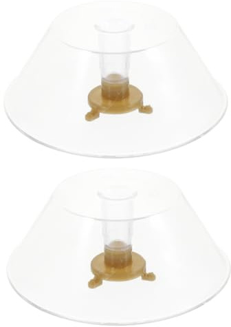 DOITOOL 2pcs Plastic round Oil Cup with Threeclaw Buckle Design for Range Hood, Easy Installation and Enhanced Performance, Suitable for Kitchen Cooker Hood Oil Storage and Grease