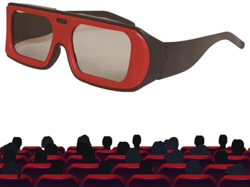 Nuyhadds 3D -Filmbrille, 3D -Brille für Filme zu Hause | Passive polarisierte Filmbrille | Ultra-Light-Theaterzubehör komfortable Nicht flehende Video-Display Eyewear für Kino