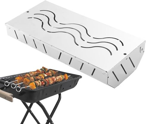 Raucherbox - Edelstahl Grill Räucherbox, Vielseitiger Rauchkasten | Holzkohlehalter Für Intensives Raucharoma, Langlebiges BBQ Zubehör Für Fleisch, Fisch Und, Perfekt Für Outdoor Grill