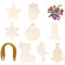STOBOK 97 Stück Weihnachtsdekoration Christbaum anhänger christbaumanhänger Holzschmuck Weihnachten weihnachtsbaumanhänger weihnachtliche hängende Verzierung Weihnachtsholzscheiben Metall