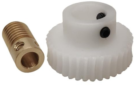 Riduttore a pignone 1 pz 0.5 Modulo 30 Denti Ingranaggio a vite senza fine Set 3mm 4mm 5mm 6mm 0.5M 30T Turbina di Plastica Ingranaggio a Turbina Rapporto di Velocità 1:30 Asta a Vite Senza Fine Drive