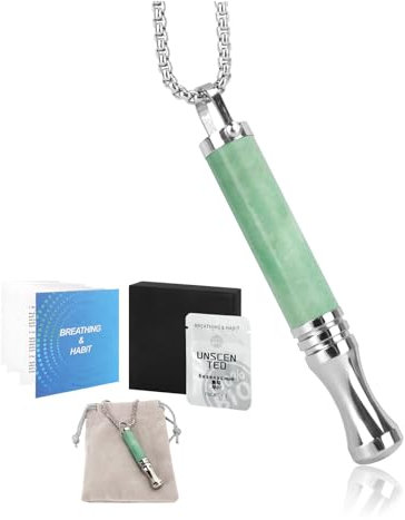 Breathing Necklace with Resistance Filter, Anxiety Breathlace with Filter Vape Necklace, AnxietyStress Relief, Antivape Breathlace 2.0 with Filter for Meditation, Christmas Day Gifts for Women Men