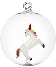 Ichendorf Woodland Tales Weihnachtskugel Einhorn 8cm Borosilikatglas