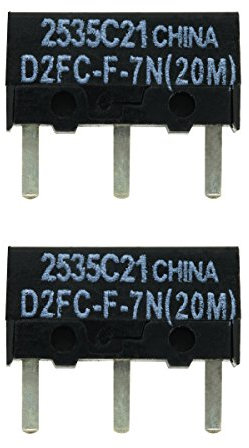 2 x D2FC-F-7N (20M) Kit de réparation pour Micro-Interrupteur/Kit de réparation adéquat pour Souris d’Ordinateur de Logitech, Razer, Roccat, SteelSeries, etc.