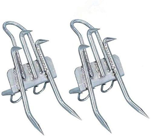 Aibote Upgraded 5 Klauen Edelstahl Klettern Baum Werkzeuge Portable Edelstahl rutschfest Klettern Spikes Schuhe für die Jagd Beobachtung Picking Obst Kokosnuss