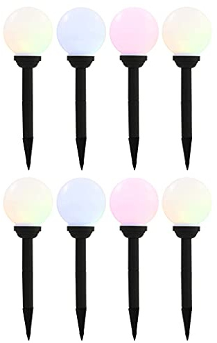 vidaXL Außen-Solarlampen 8 Stk. LED Kugel 15 cm RGB