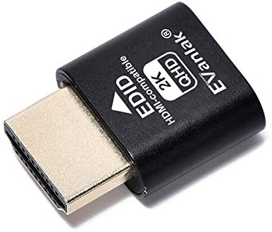 EVanlak HDMI Plugs Headless Premium Aluminum Display Emulator Light Revelation Dummy Plug Headless Ghost Machines Fit Anyone with a Headless GUI Server 1920x1080@60Hz-3Pack