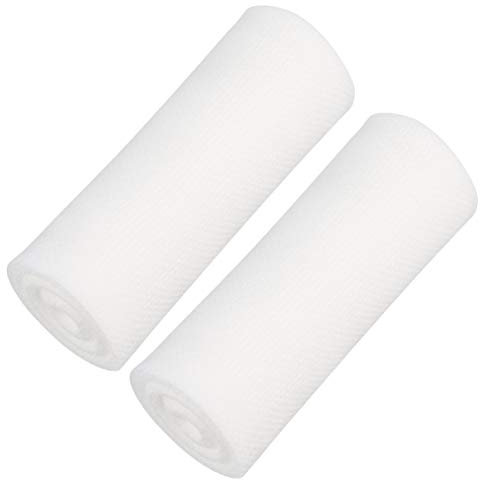 EXCEART 12 Rouleaux de Gaze Bandage Respirant Stretch Blanc Bande de Gaze Pansements de Soins Des Plaies Bande Main Chevilles Genoux Wrap pour La Maison Gym Bureau Fournitures de Premiers