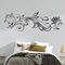 tjapalo® vr8 Schlafzimmer Wandtattoo Blumenranken Dekoration Wandaufkleber Ranke Wandtattoo Wohnzimmer pflanzen Wandtattoo pflanzen, Farbe: Weiß, Größe: B90xH36cm