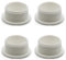 Enkotrade Pack of 4 cover plugs in white, 8 x 4, drill hole diameter 4 mm, pipe cover made of high-quality polyethylene, plastic caps, cover cap, plug, blind plug, sealing cap