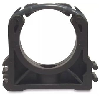 tecuro Rohrschelle 90 mm - schwarze PP Rohrschelle für PVC-U und Poolflex Rohre -temperaturbeständig bis 75°C, erweiterbar, RSPP - 90