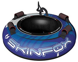 SKINFOX Snowtube Ø 100cm - Blue-White Mix Aufblasbare Schlitten mit Griff Profi Snow Tube Rodelreifen Schneereifen Rutschreifen