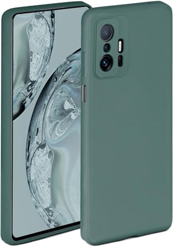 ONEFLOW Soft Case für Xiaomi 11T / 11T Pro Hülle aus Silikon mit Kameraschutz, Silikonhülle mit erhöhtem Schutz fürs Display, Backcover Schutzhülle, weiche Handyhülle, Petrol